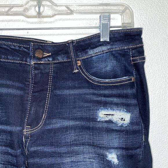 BKE Buckle Black Ankle Skinny Fit No. 53 Jeans Women’s 27 Distressed Blue Denim - Picture 6 of 14